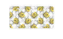 DistinctInk Custom Aluminum Decorative Vanity Front License Plate - Wildflower Yellow Graffiti