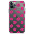 Wildflower Pink Graffiti Clear Shockproof iPhone Case