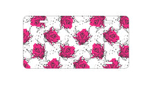 DistinctInk Custom Aluminum Decorative Vanity Front License Plate - Wildflower Pink Graffiti