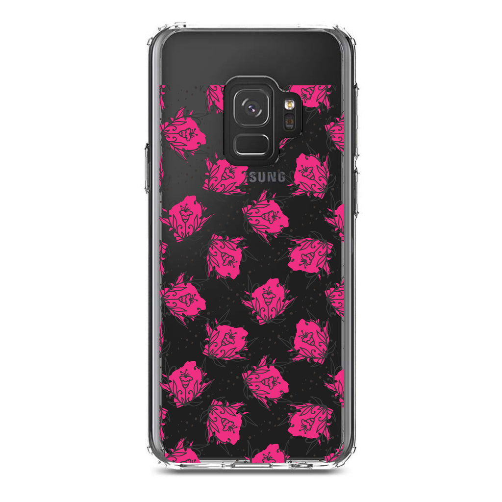 Wildflower Pink Graffiti Clear Shockproof iPhone Case, view 19