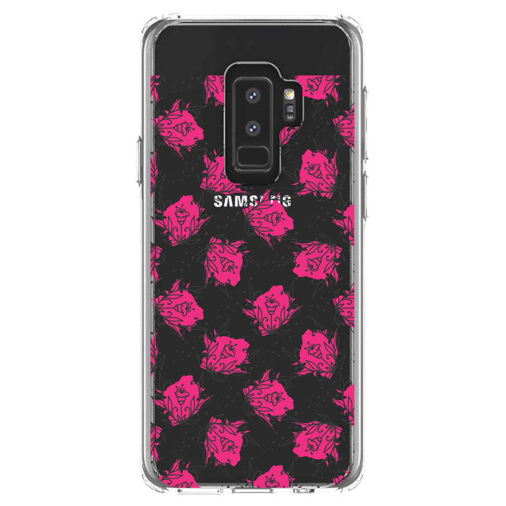 Wildflower Pink Graffiti Clear Shockproof iPhone Case, view 20
