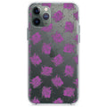 Wildflower Purple Graffiti Clear Shockproof iPhone Case