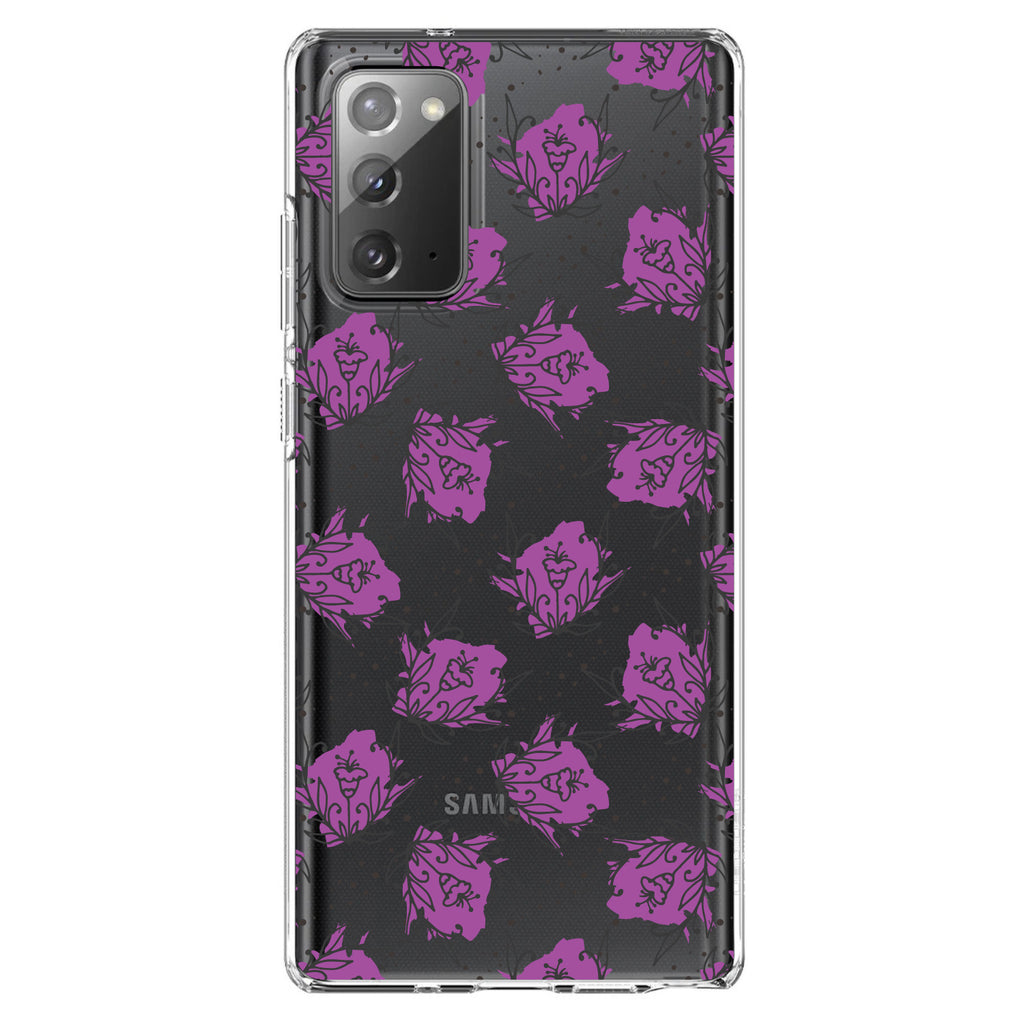 Wildflower Purple Graffiti Clear Shockproof iPhone Case, view 8