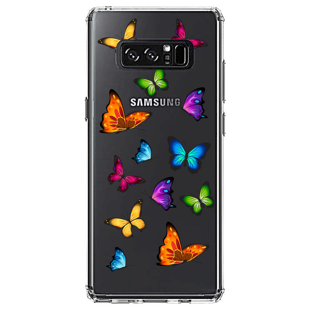 Rainbow Butterflies Butterfly Clear Shockproof iPhone Case, view 12