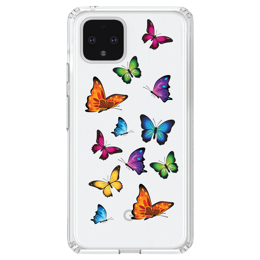 Rainbow Butterflies Butterfly Clear Shockproof iPhone Case, view 24
