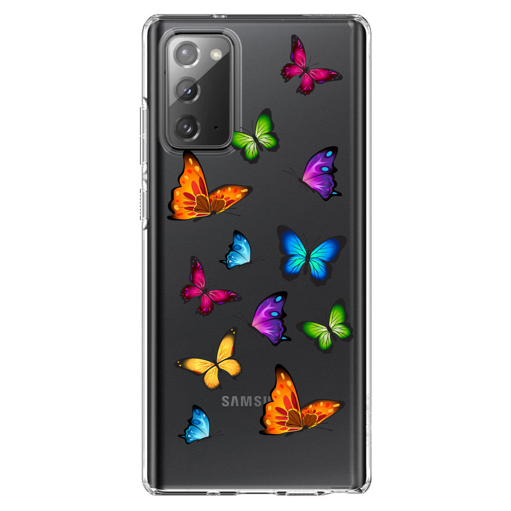 Rainbow Butterflies Butterfly Clear Shockproof iPhone Case, view 8