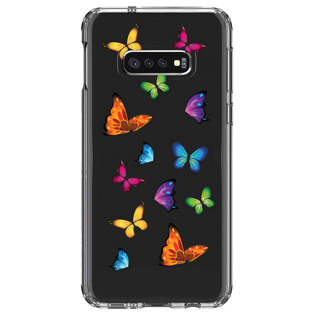 Rainbow Butterflies Butterfly Clear Shockproof iPhone Case, view 18