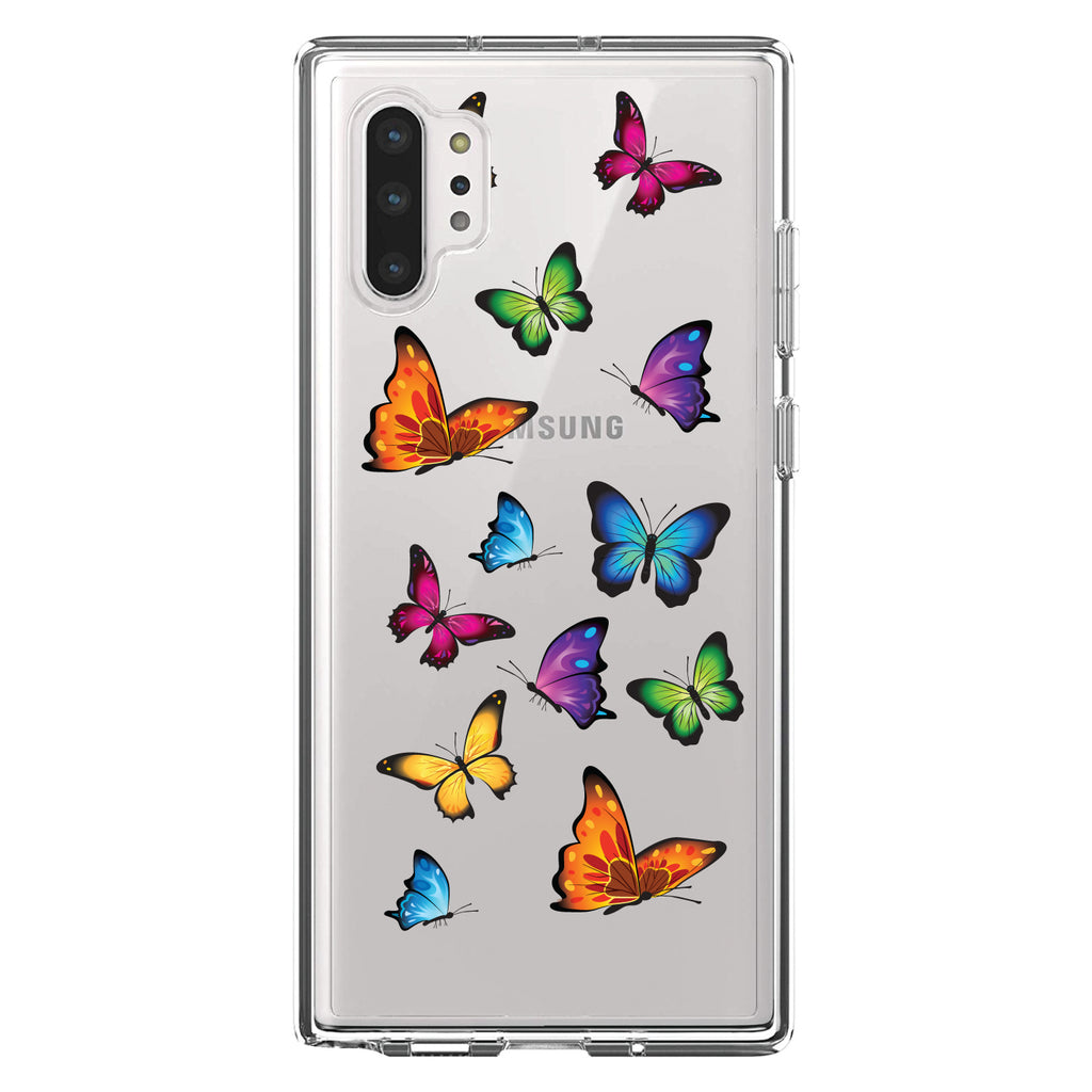 Rainbow Butterflies Butterfly Clear Shockproof iPhone Case, view 10