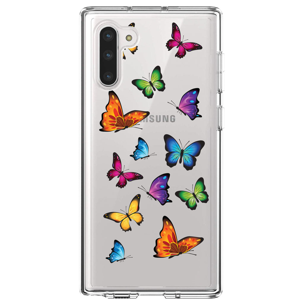 Rainbow Butterflies Butterfly Clear Shockproof iPhone Case, view 9