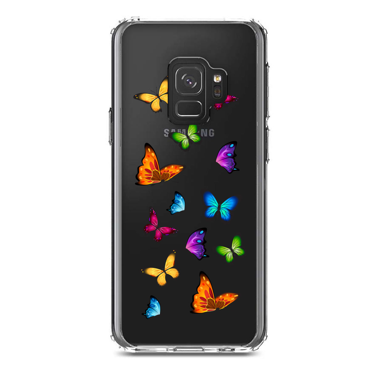 Rainbow Butterflies Butterfly Clear Shockproof iPhone Case, view 19