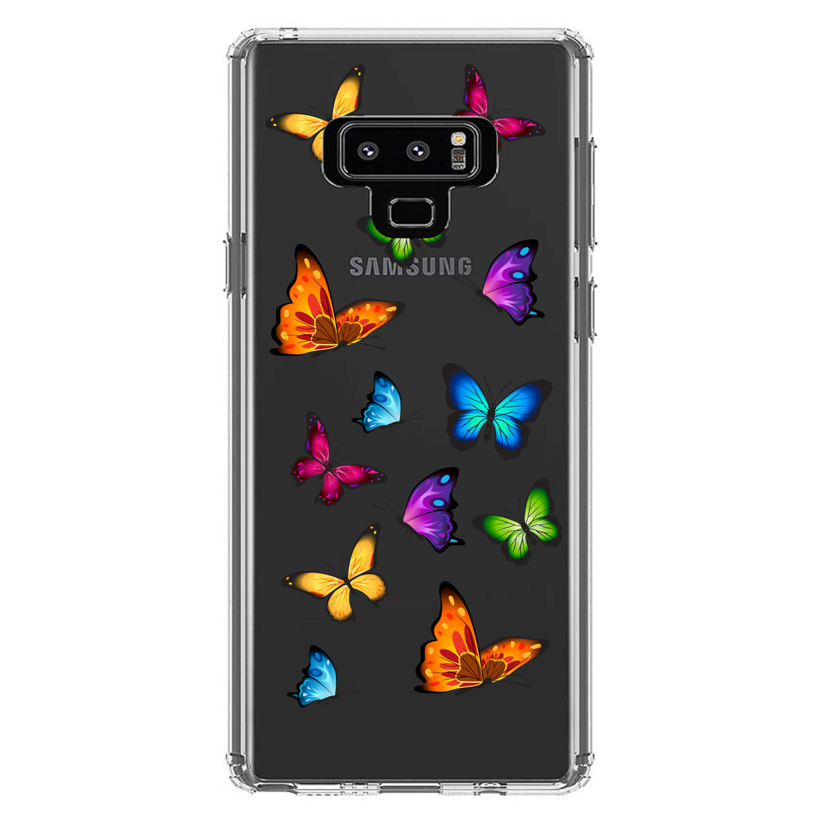 Rainbow Butterflies Butterfly Clear Shockproof iPhone Case, view 11