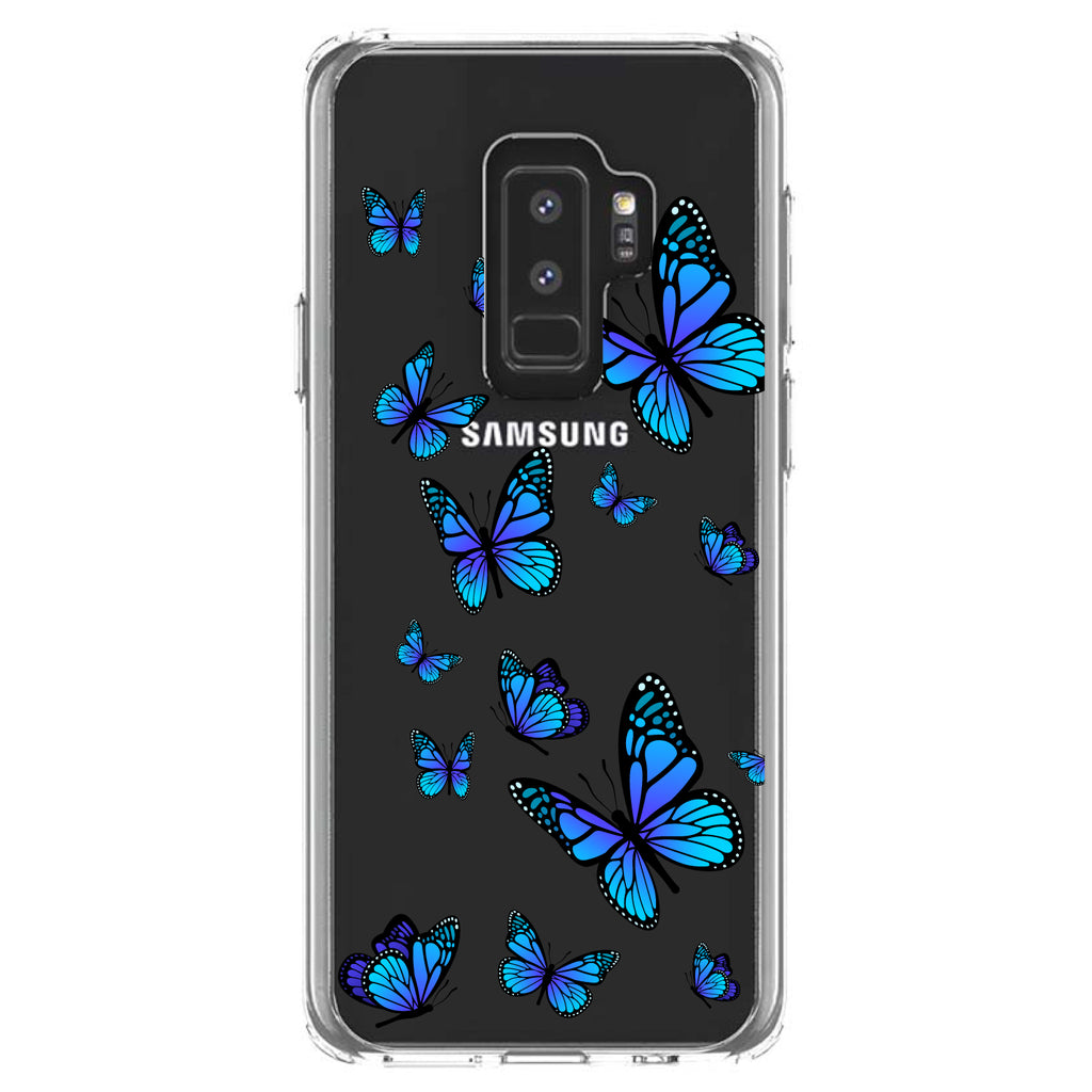 Blue Butterflies Butterfly Clear Shockproof iPhone Case, view 20