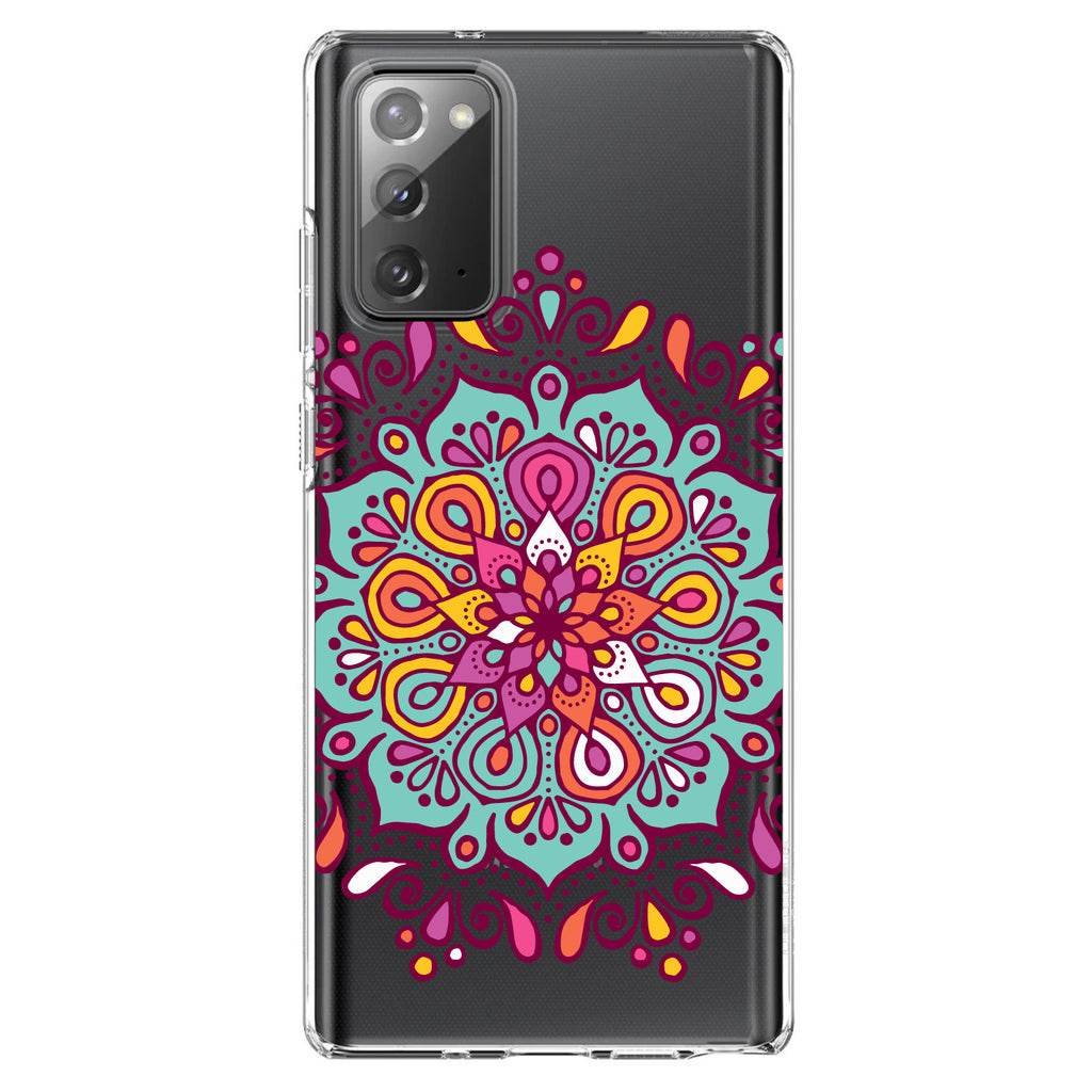 Jewel Tone Mandala Colorful Clear Shockproof iPhone Case, view 7