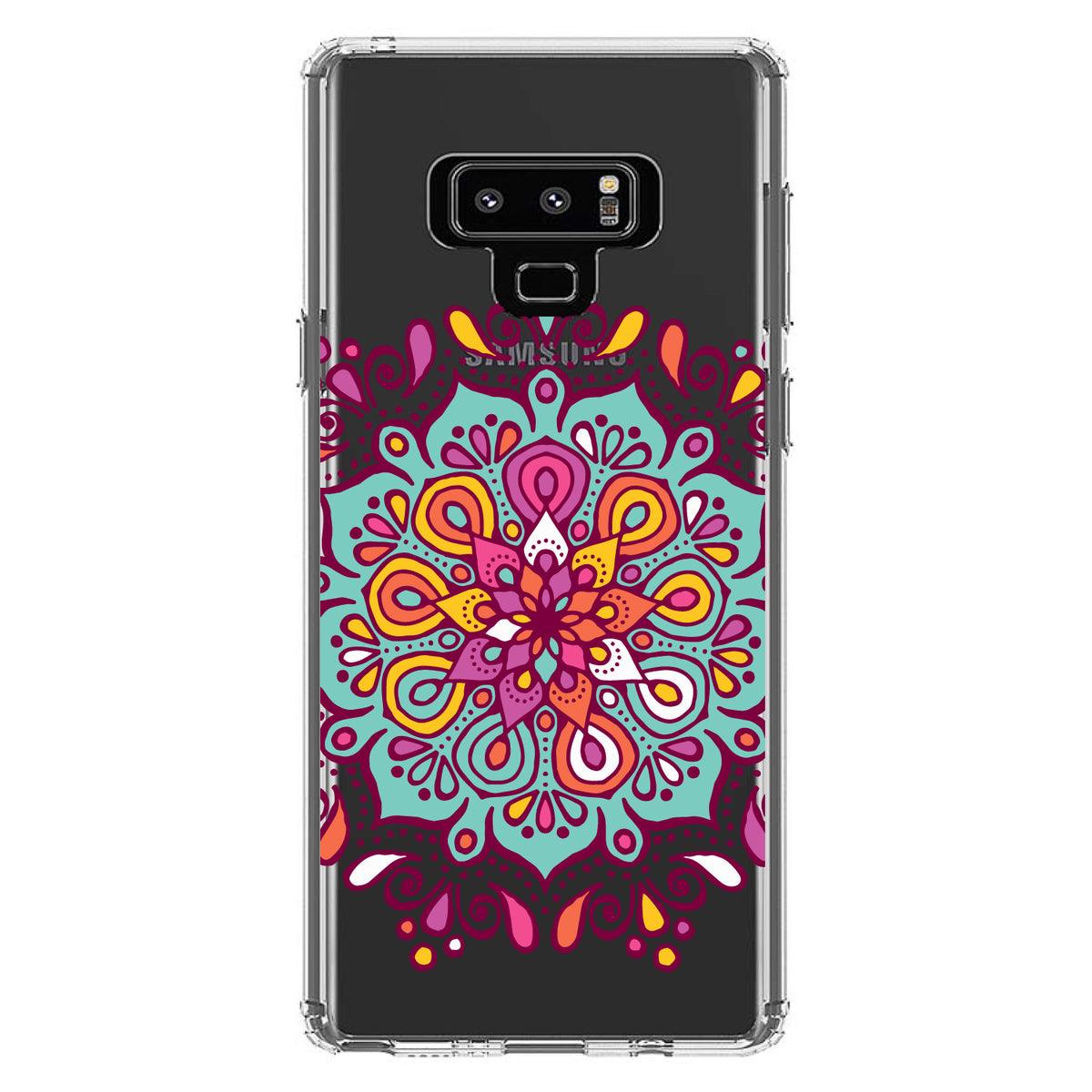 Jewel Tone Mandala Colorful Clear Shockproof iPhone Case, view 11