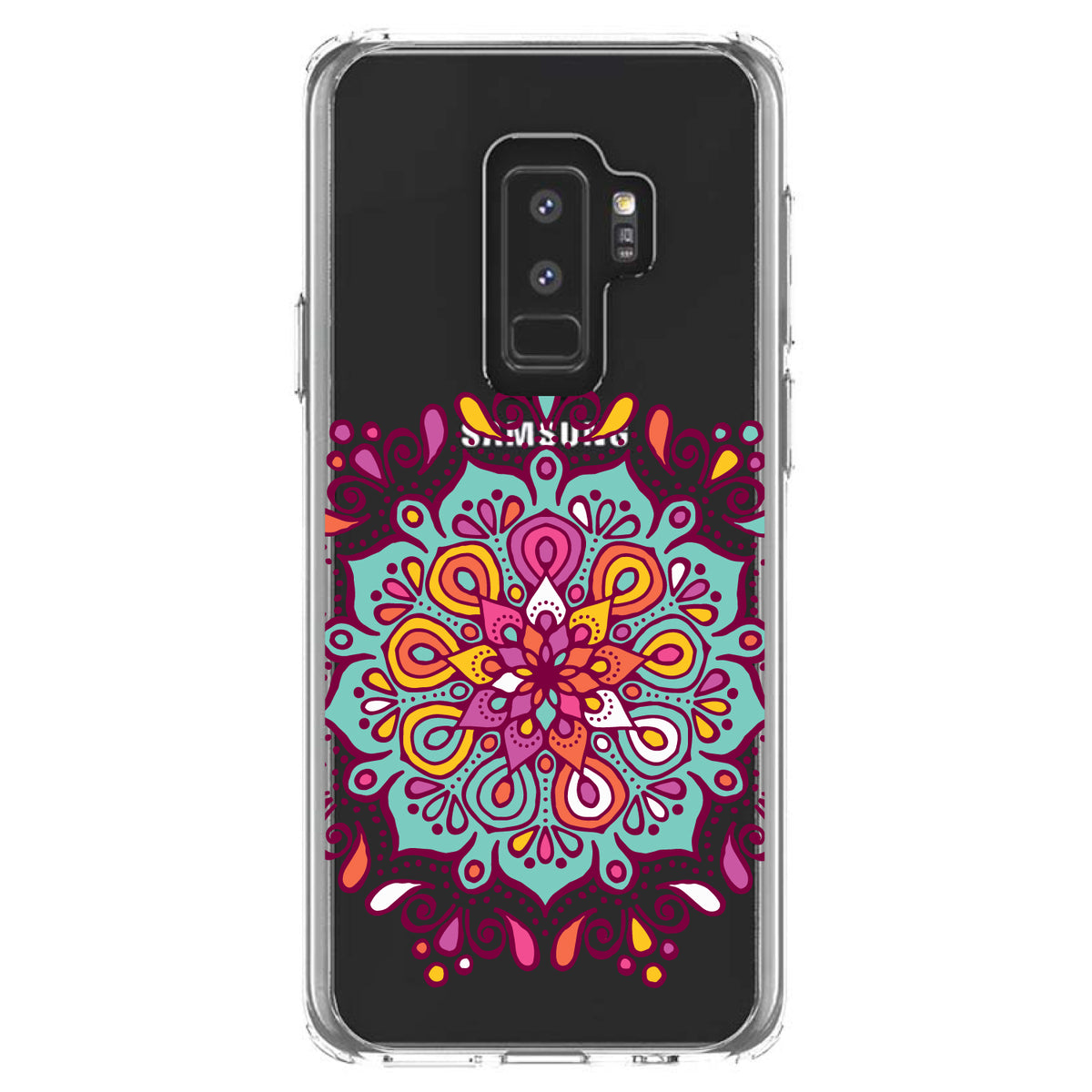 Jewel Tone Mandala Colorful Clear Shockproof iPhone Case, view 20