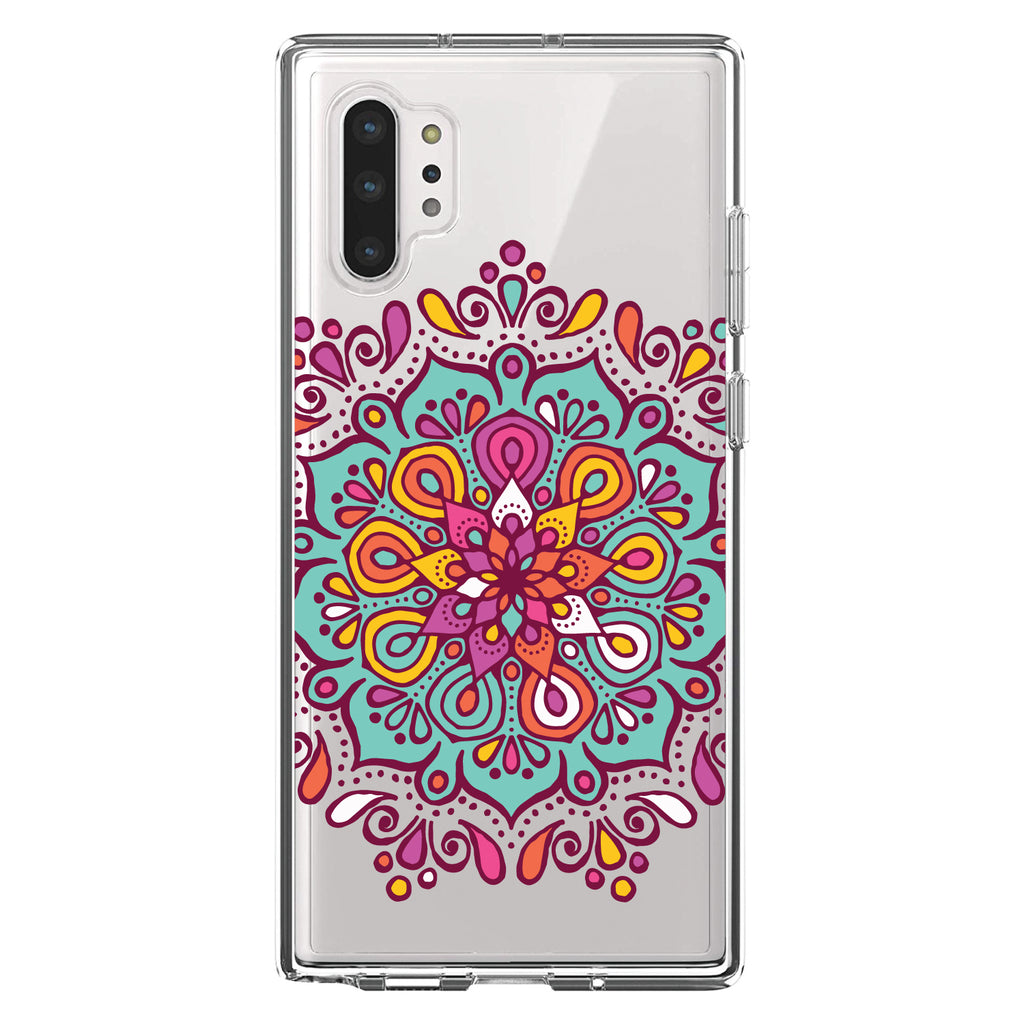 Jewel Tone Mandala Colorful Clear Shockproof iPhone Case, view 10