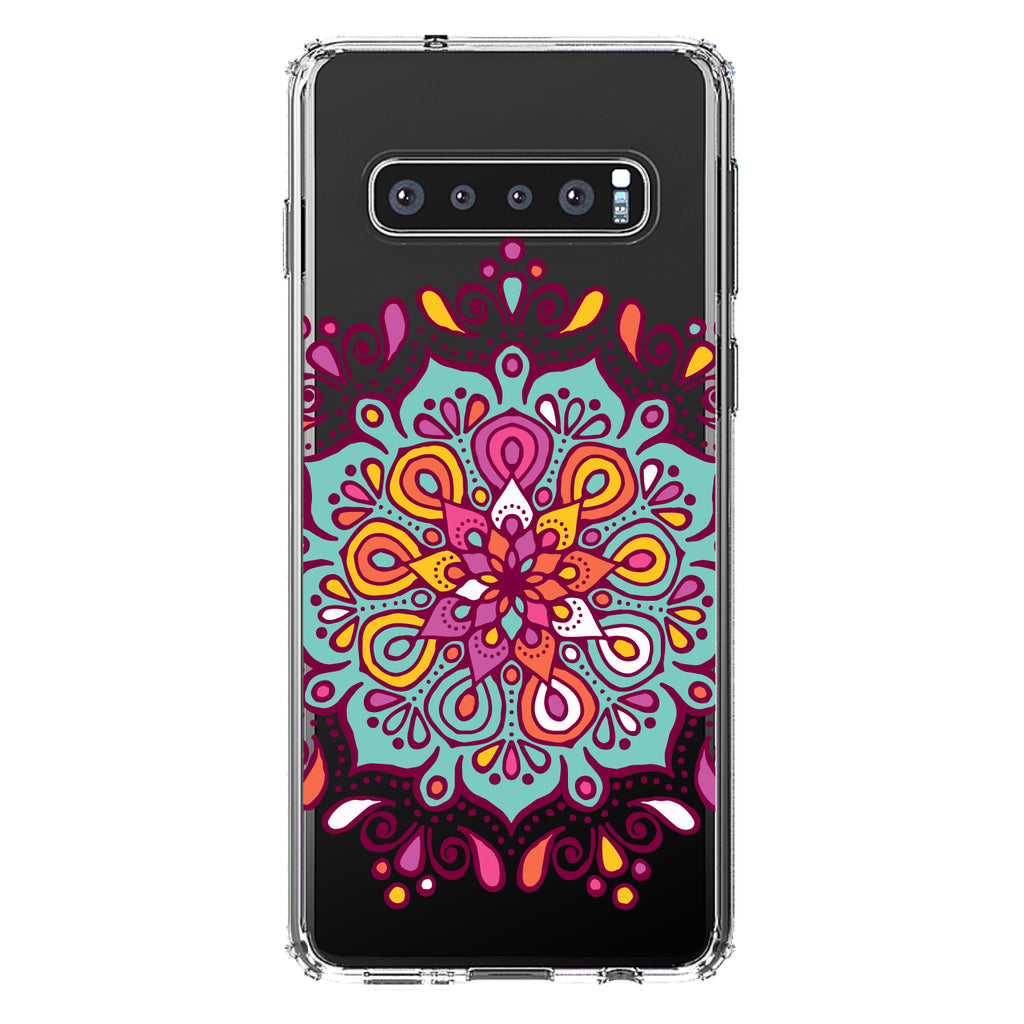 Jewel Tone Mandala Colorful Clear Shockproof iPhone Case, view 16