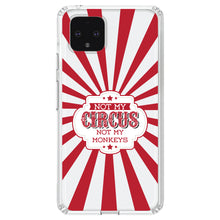 DistinctInk® Clear Shockproof Hybrid Case for Apple iPhone / Samsung Galaxy / Google Pixel - Not My Circus, Not My Monkeys