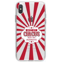 DistinctInk® Clear Shockproof Hybrid Case for Apple iPhone / Samsung Galaxy / Google Pixel - Not My Circus, Not My Monkeys