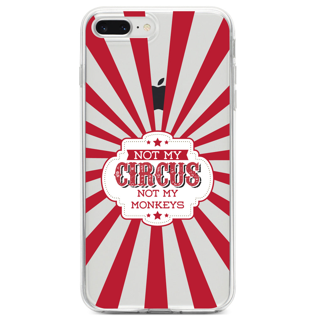 Not My Circus, Not My Monkeys Clear Shockproof iPhone Case, view 6