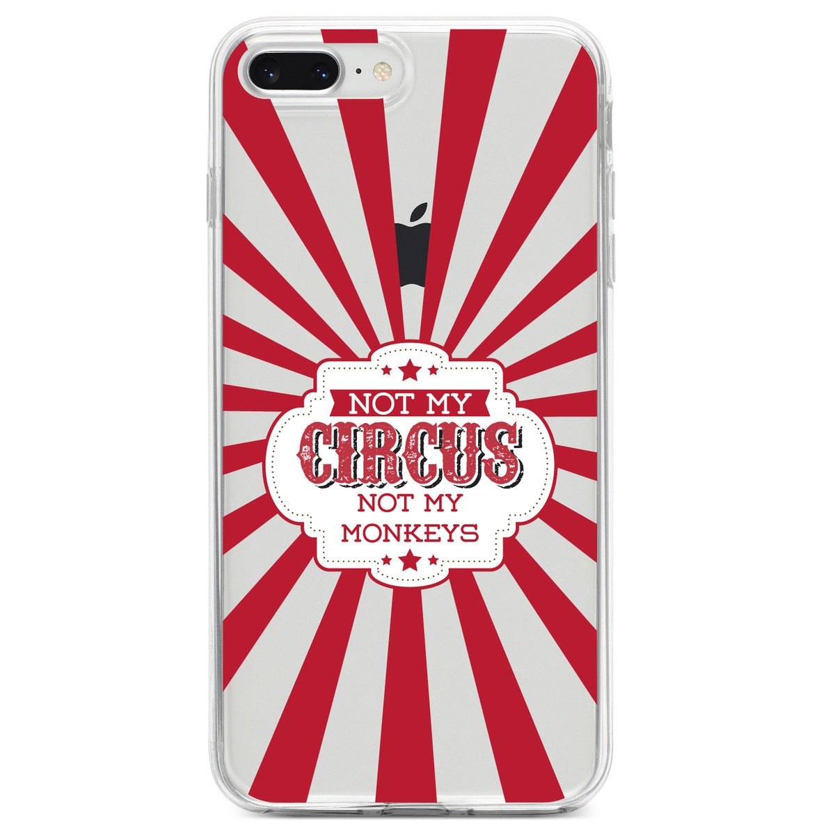 Not My Circus, Not My Monkeys Clear Shockproof iPhone Case, view 6