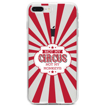 DistinctInk® Clear Shockproof Hybrid Case for Apple iPhone / Samsung Galaxy / Google Pixel - Not My Circus, Not My Monkeys