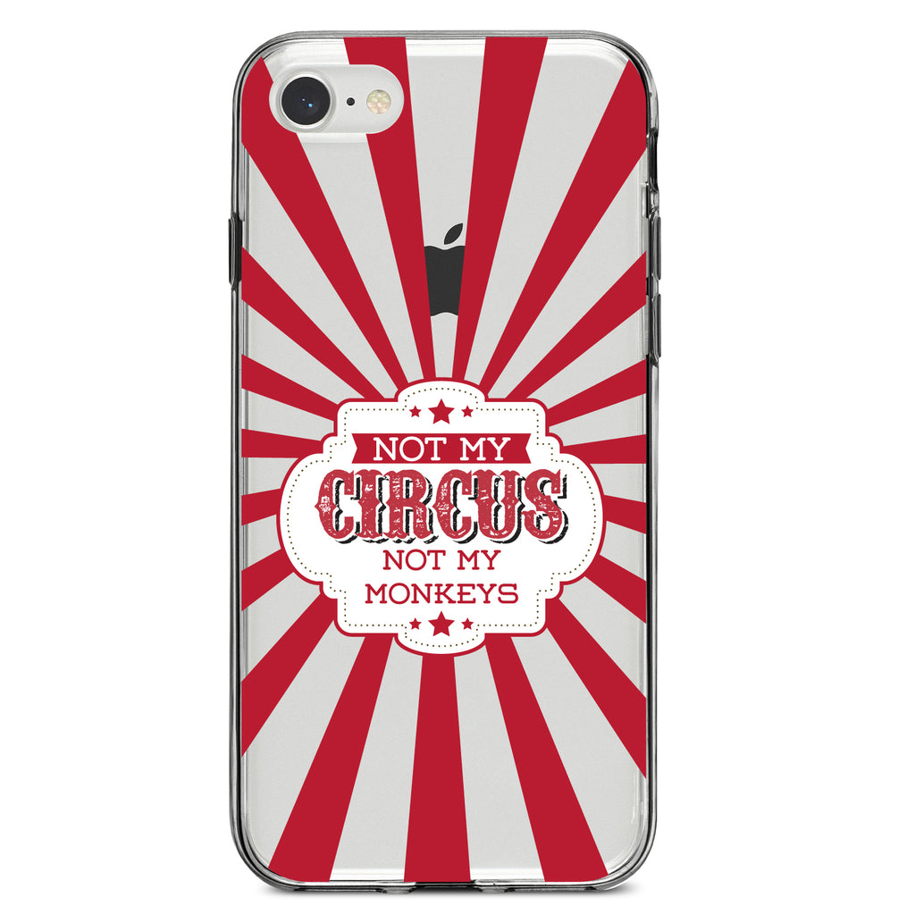 Not My Circus, Not My Monkeys Clear Shockproof iPhone Case, view 5