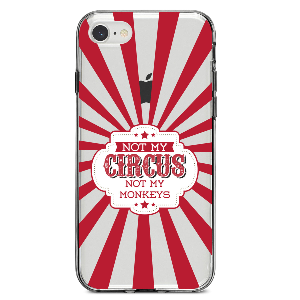 Not My Circus, Not My Monkeys Clear Shockproof iPhone Case, view 5