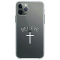 BELIEVE, Cross, Jesus Clear Shockproof iPhone Case