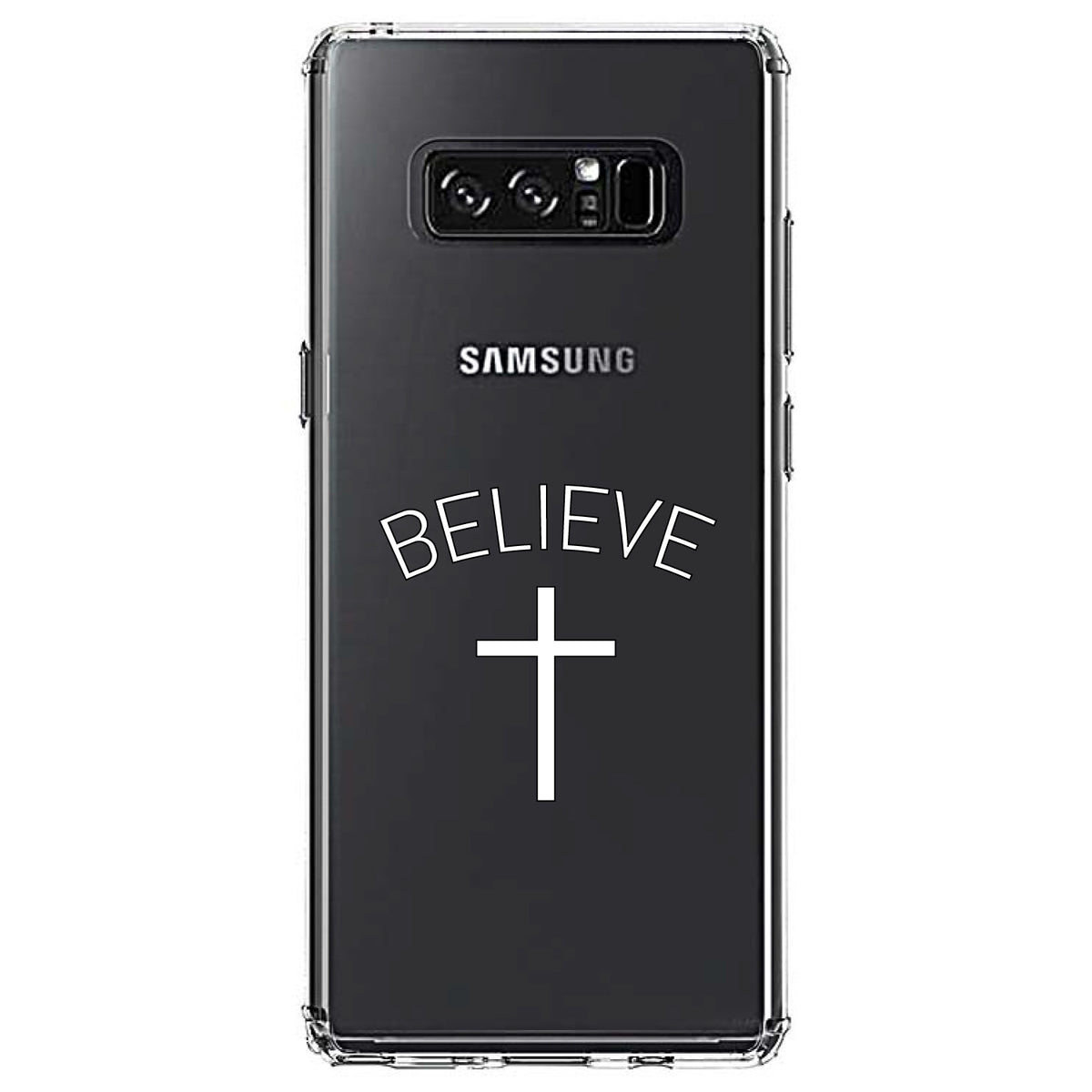 BELIEVE, Cross, Jesus Clear Shockproof iPhone Case, view 12