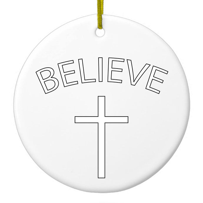Cross, Jesus Ceramic Ornament