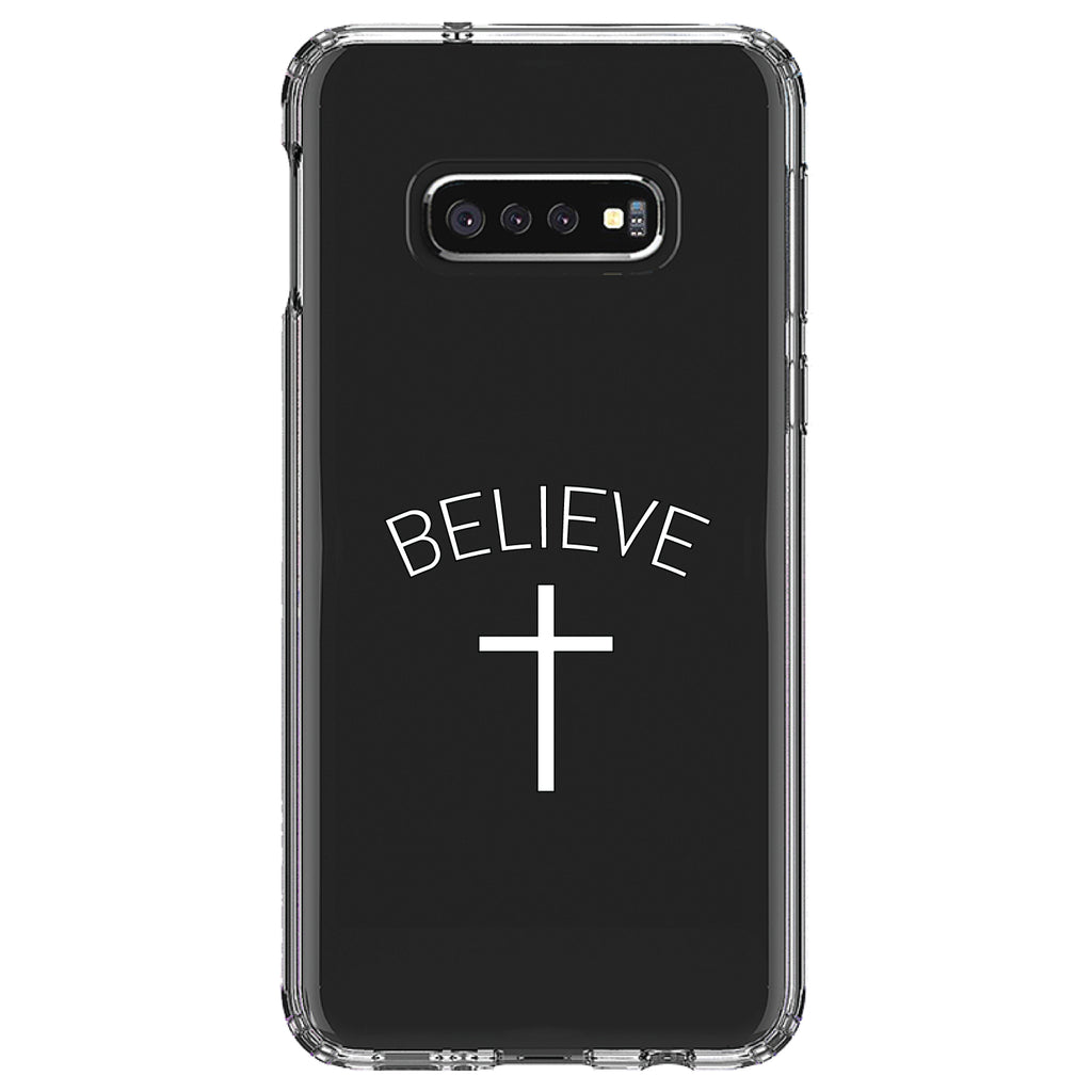 BELIEVE, Cross, Jesus Clear Shockproof iPhone Case, view 18