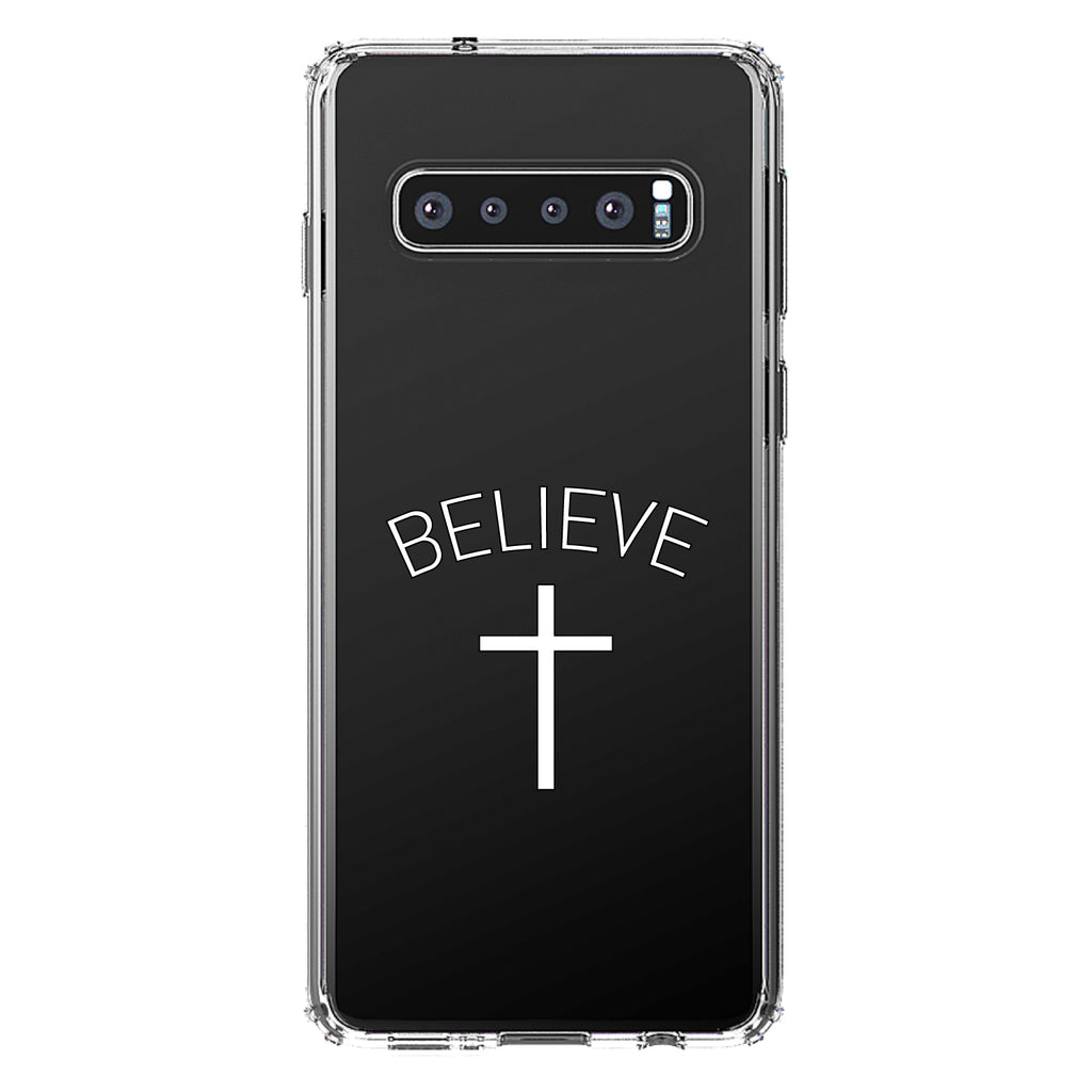 BELIEVE, Cross, Jesus Clear Shockproof iPhone Case, view 16