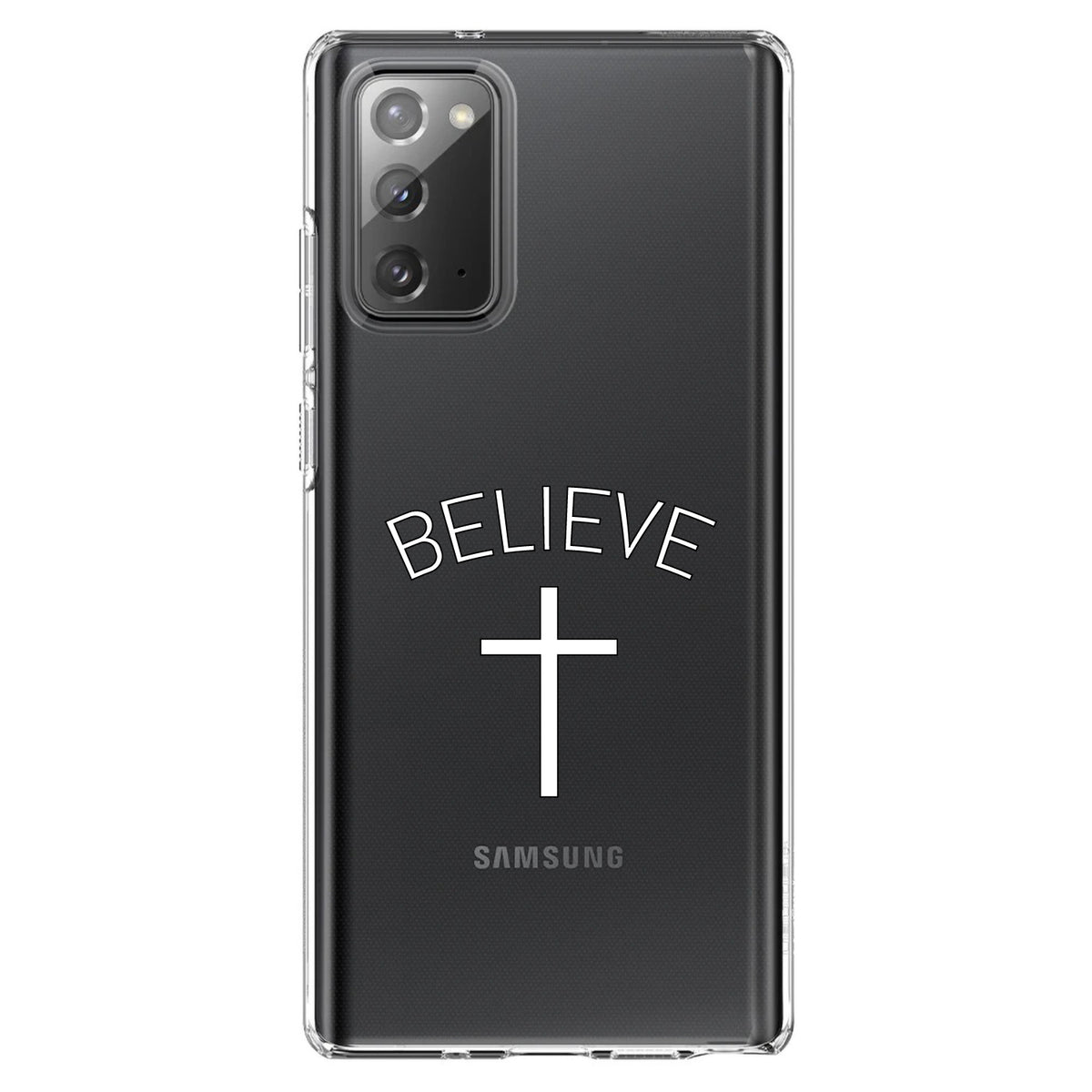 BELIEVE, Cross, Jesus Clear Shockproof iPhone Case, view 7