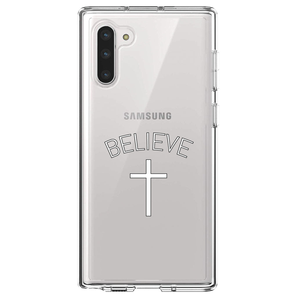 BELIEVE, Cross, Jesus Clear Shockproof iPhone Case, view 9