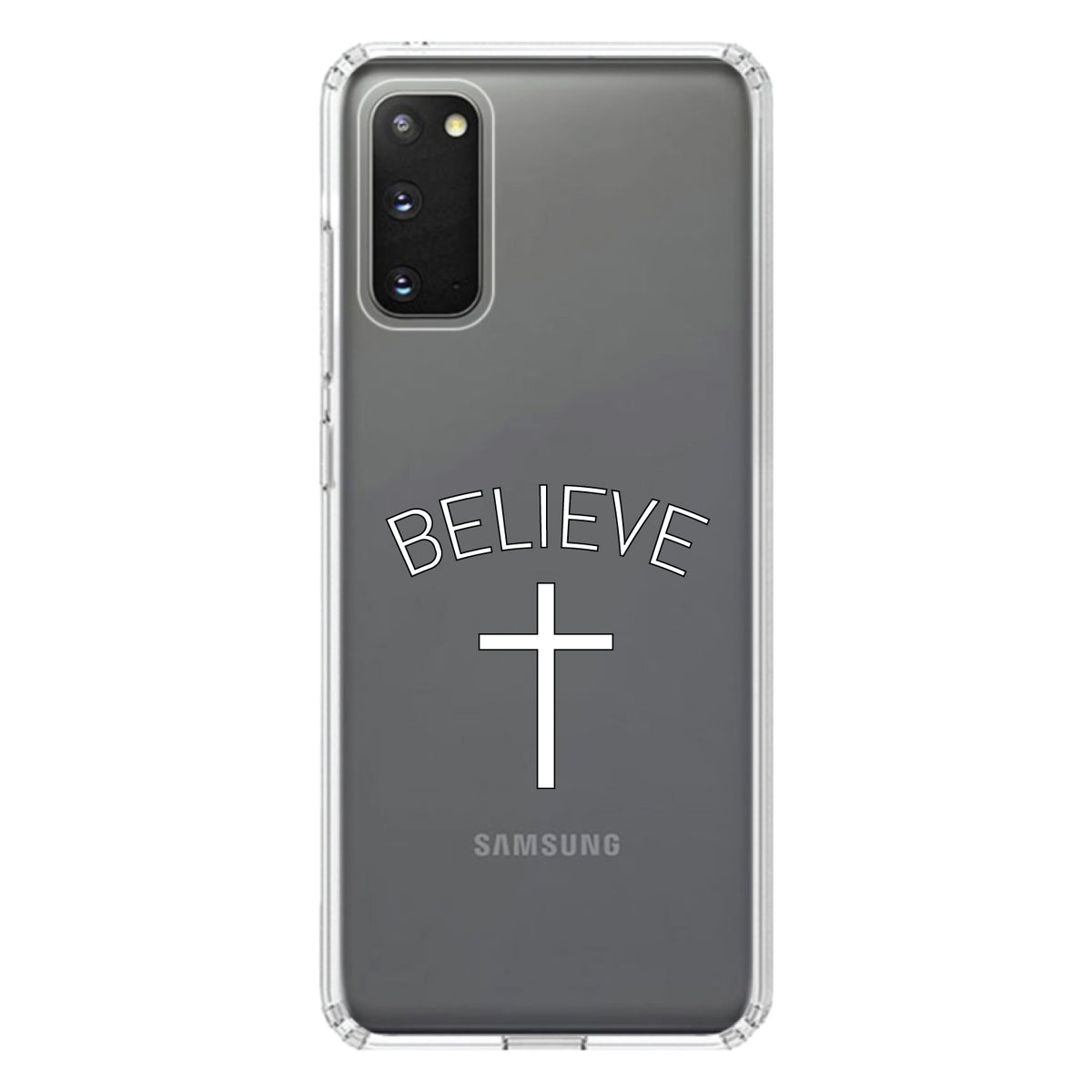 BELIEVE, Cross, Jesus Clear Shockproof iPhone Case, view 15