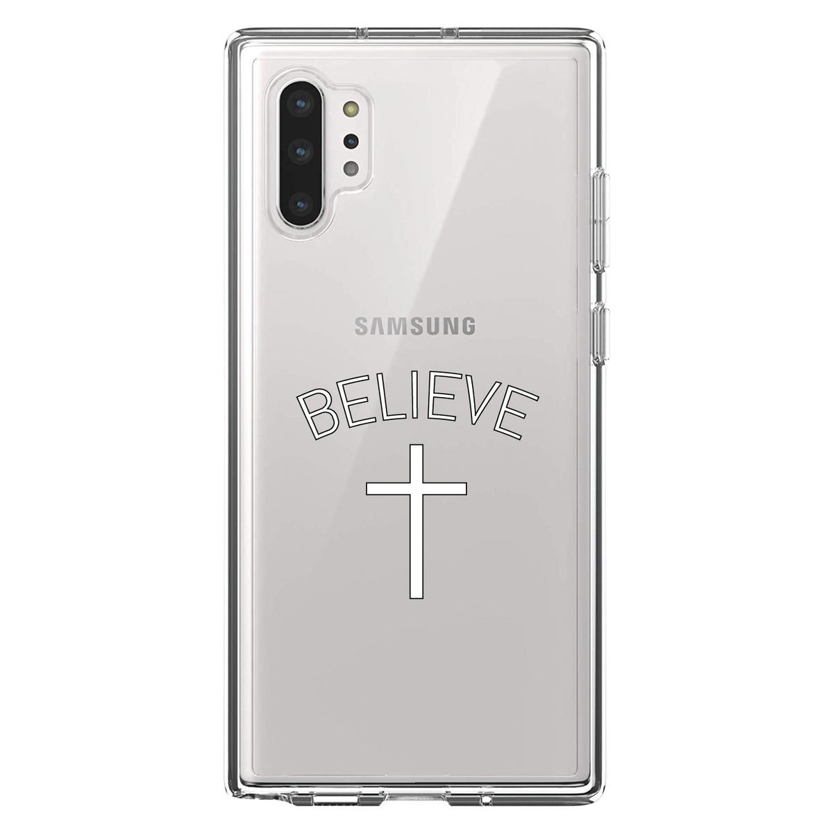 BELIEVE, Cross, Jesus Clear Shockproof iPhone Case, view 10