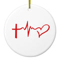 Faith Hope Love Ceramic Ornament