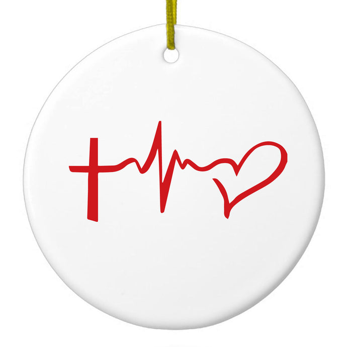 Faith Hope Love Ceramic Ornament