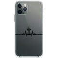 Heartbeat Cross Sinus Rhythm Clear Shockproof iPhone Case