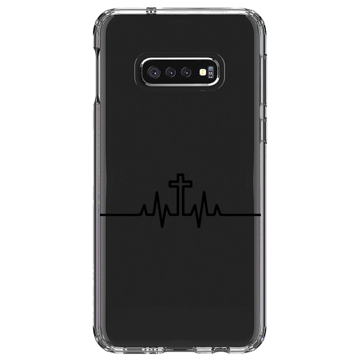 Heartbeat Cross Sinus Rhythm Clear Shockproof iPhone Case, view 18