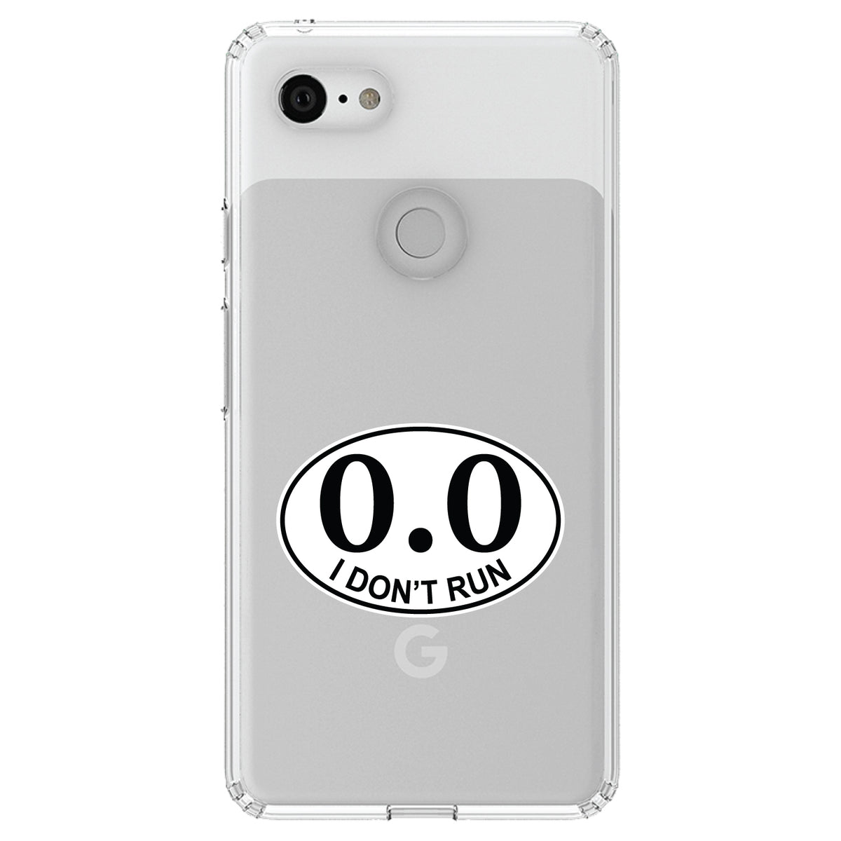 0.0, I Don't Run Marathon Sticker Clear Shockproof iPhone Case, view 21