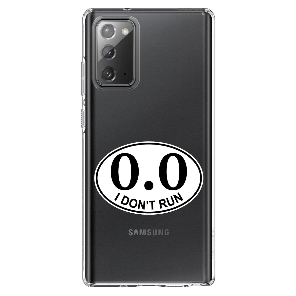 0.0, I Don't Run Marathon Sticker Clear Shockproof iPhone Case, view 8