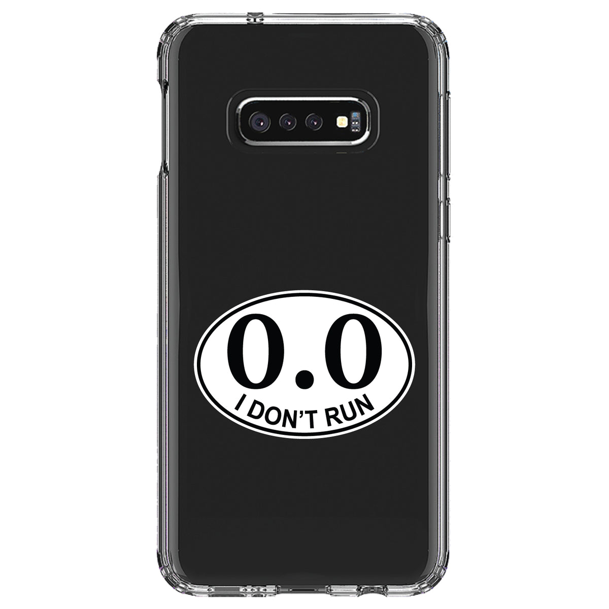 0.0, I Don't Run Marathon Sticker Clear Shockproof iPhone Case, view 18