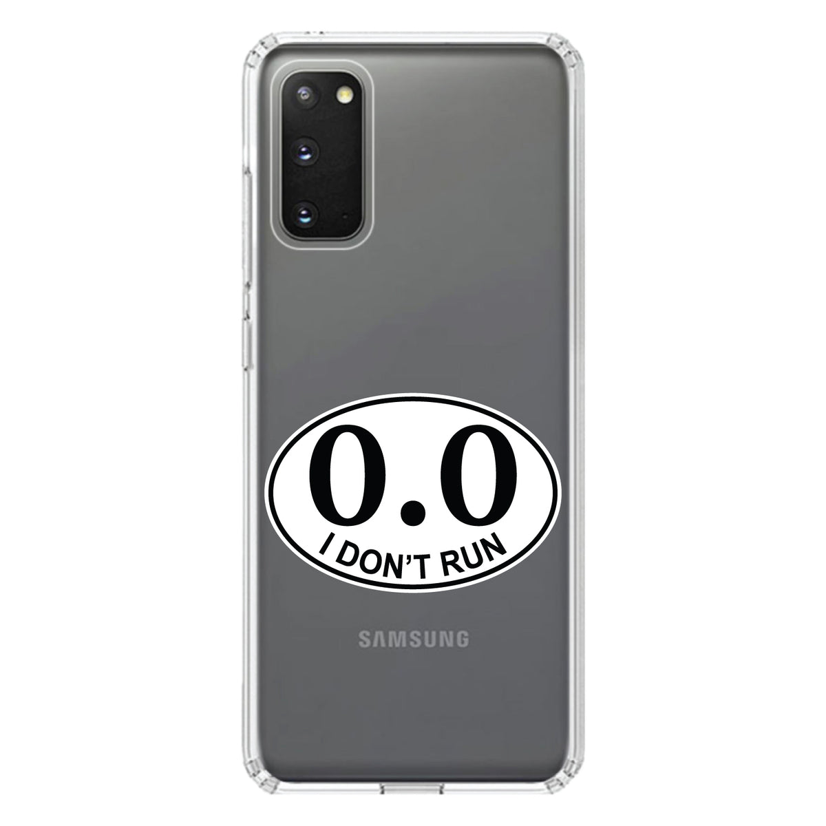 0.0, I Don't Run Marathon Sticker Clear Shockproof iPhone Case, view 15