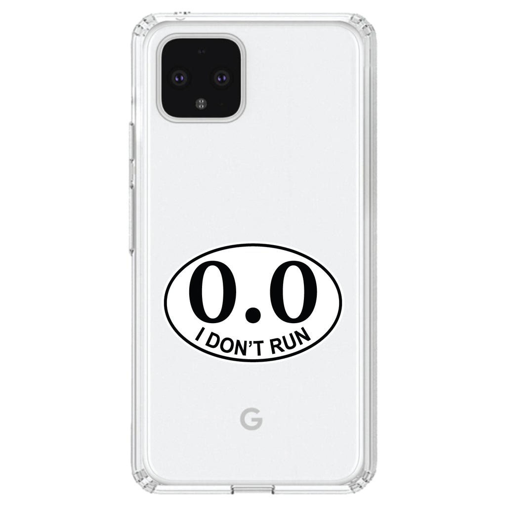 0.0, I Don't Run Marathon Sticker Clear Shockproof iPhone Case, view 24