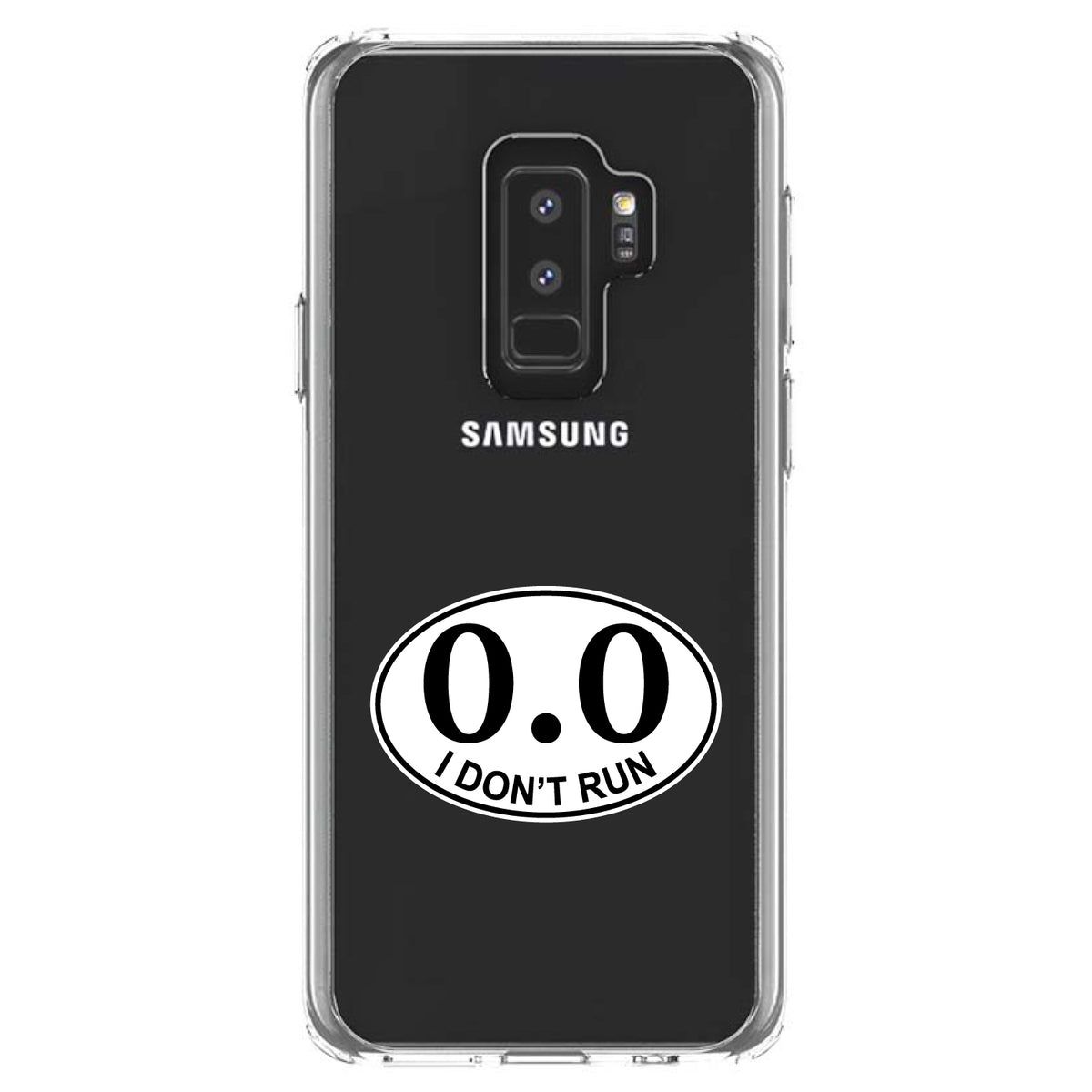 0.0, I Don't Run Marathon Sticker Clear Shockproof iPhone Case, view 20
