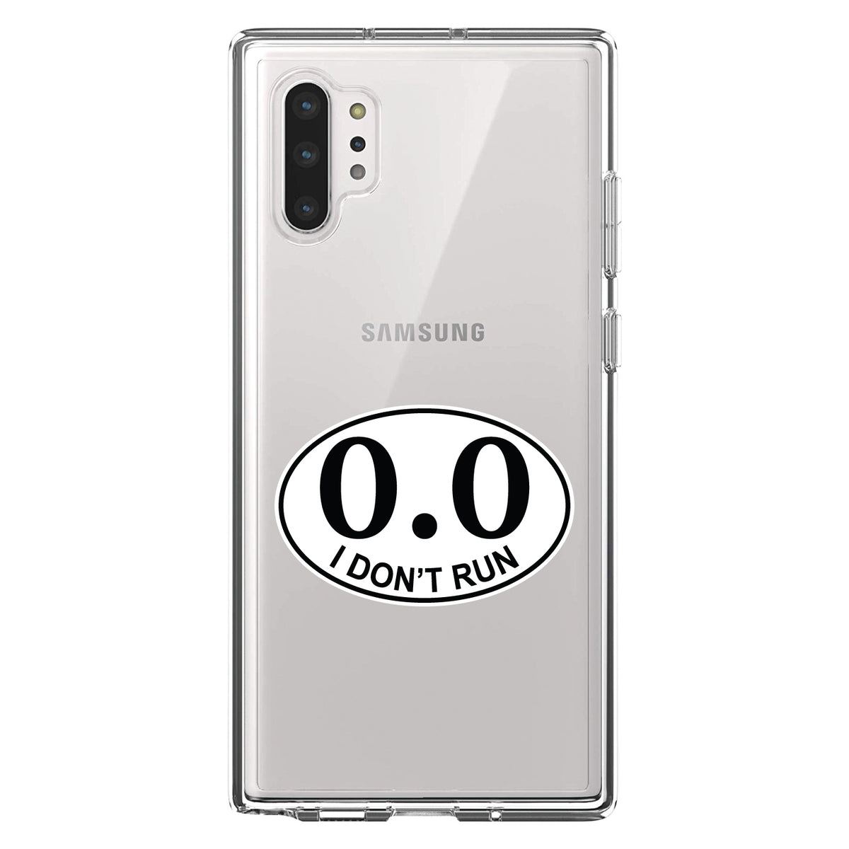 0.0, I Don't Run Marathon Sticker Clear Shockproof iPhone Case, view 10
