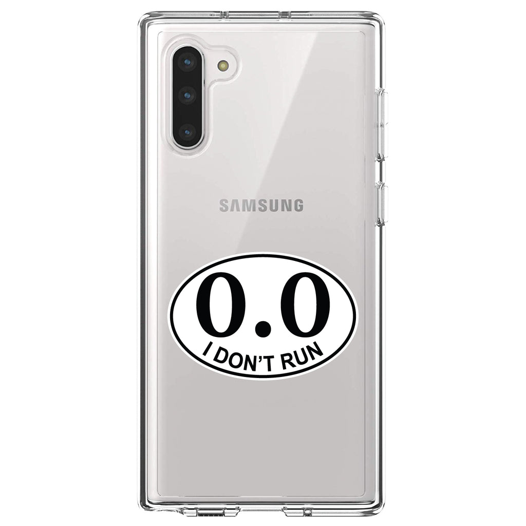 0.0, I Don't Run Marathon Sticker Clear Shockproof iPhone Case, view 9