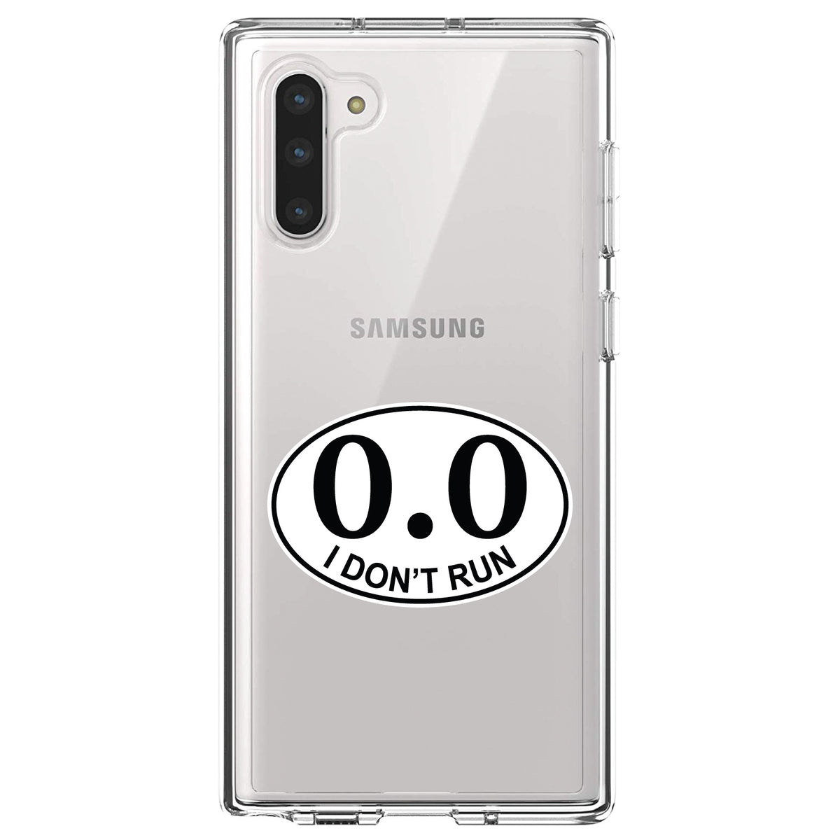 0.0, I Don't Run Marathon Sticker Clear Shockproof iPhone Case, view 9